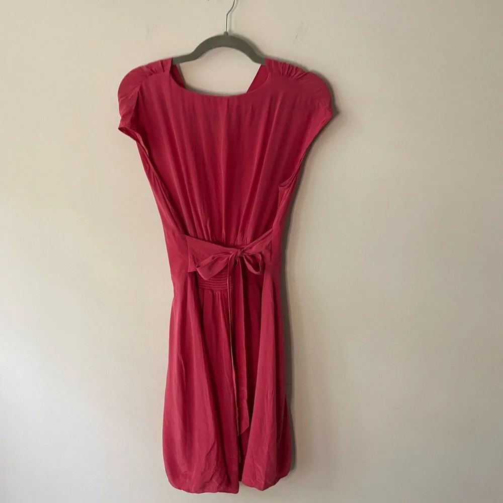 100% Silk Dress with waist tie size M - Picture 6 of 6